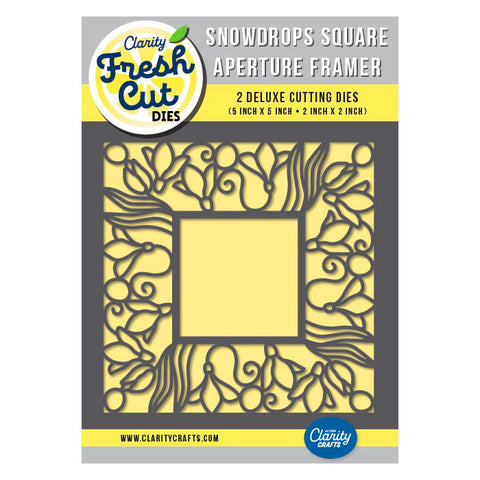 Snowdrops Square Aperture Framer Die Set