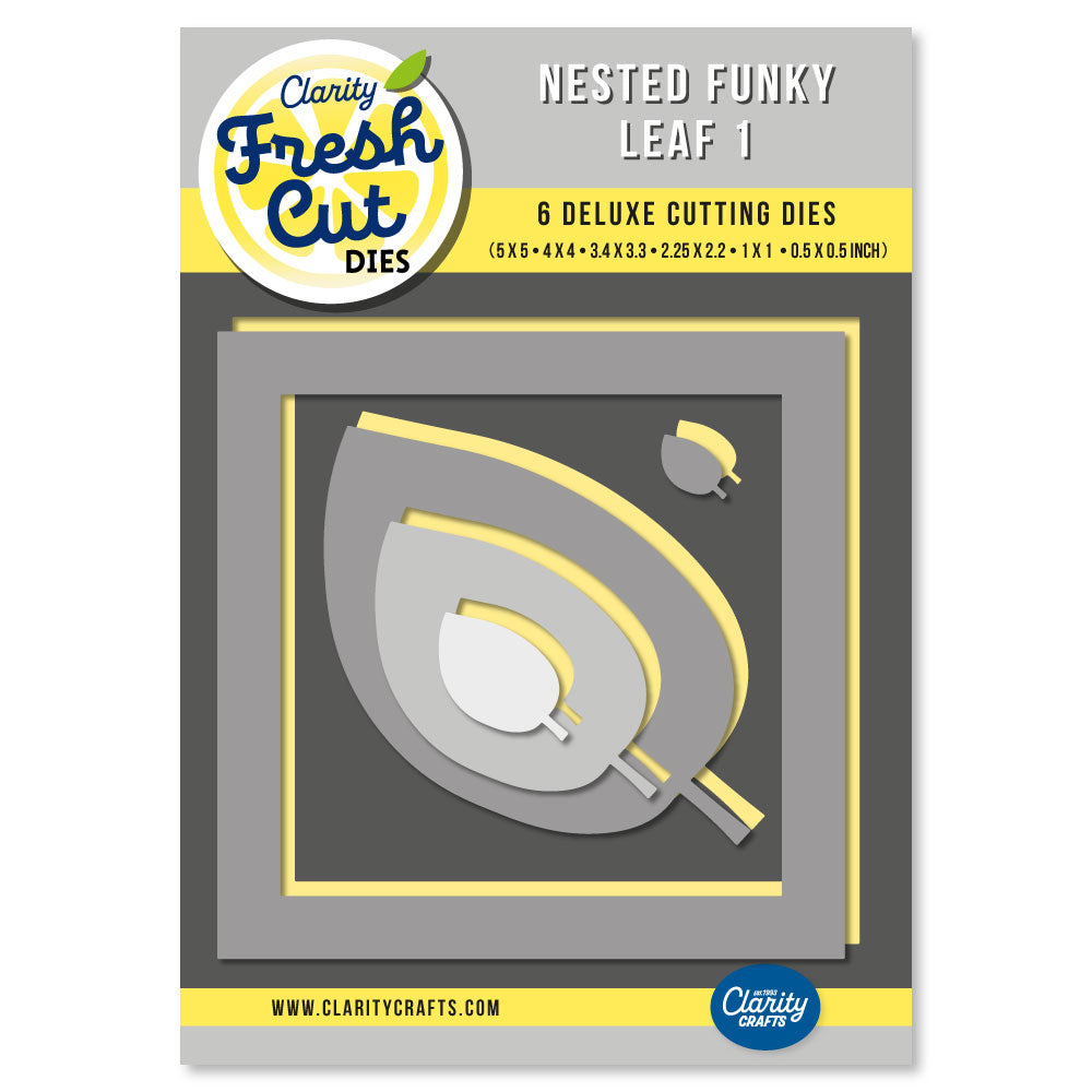 Nested Funky Leaf 1 Felt Die Set