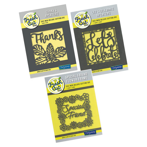Fresh Cut Super Savers - All About the Words 3" x 3" Die Trio