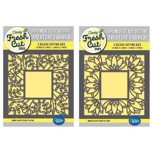 Japanese Love & Peace Square Aperture Framer Die Set Duo
