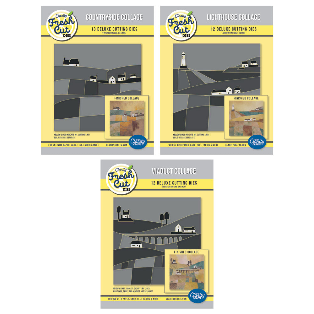 Countryside, Lighthouse & Viaduct Collage Die Collection