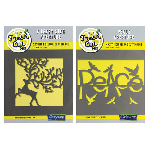A Leafy Stag & Peace Aperture Die Set Duo