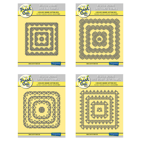 Nested Square Lace Frames Fresh Cut Die Collection