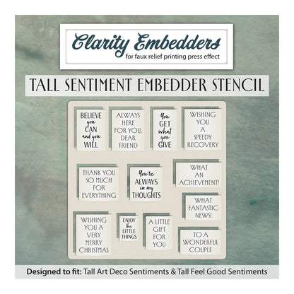 Tall Sentiment Embedder Stencil
