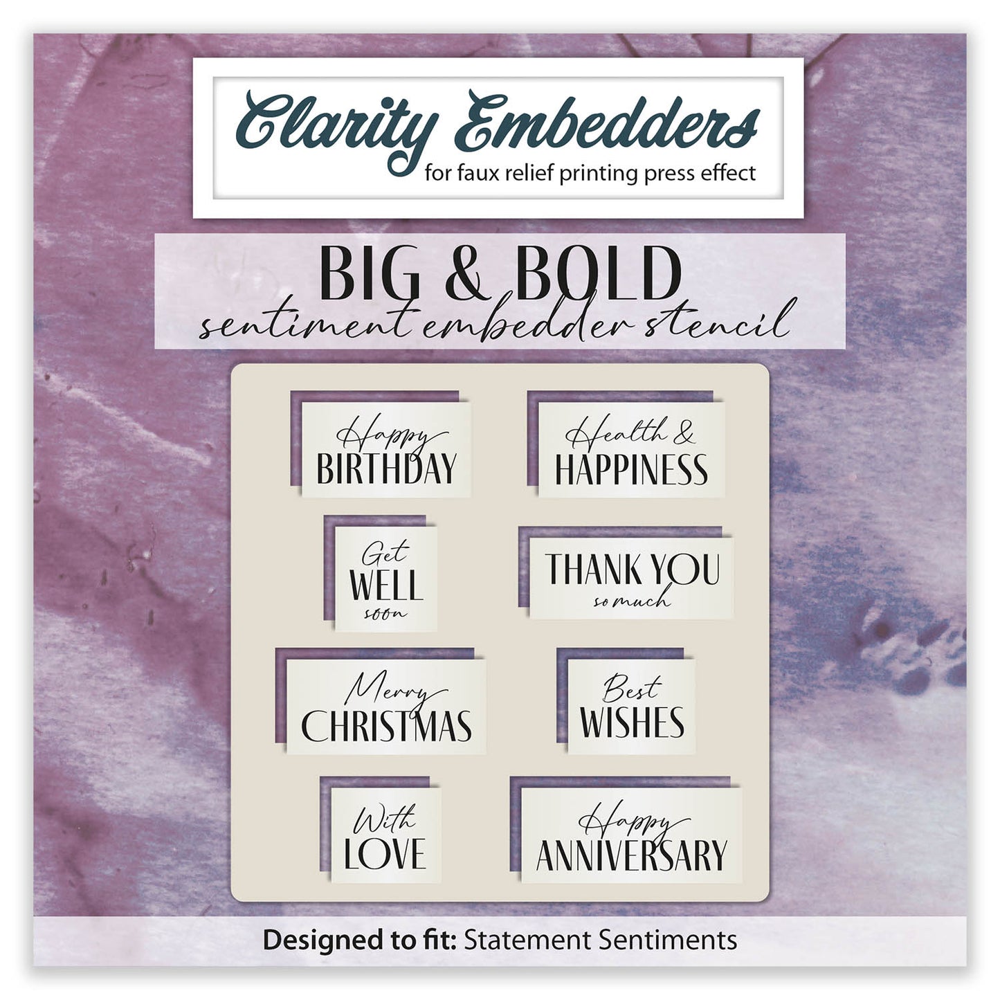 Big & Bold Sentiment Embedder Stencil