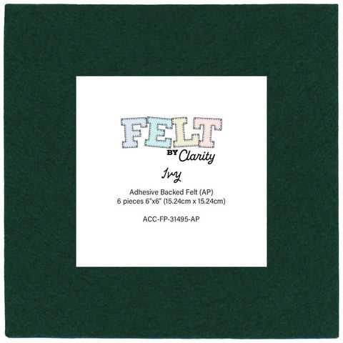 Felt by Clarity - Ivy 6" x 6" Adhesive Backed Felt x6 (WG44)