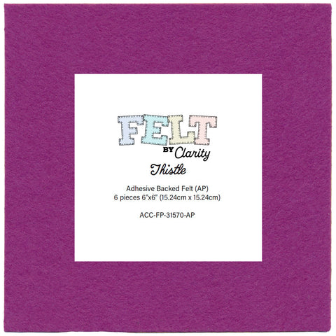 Felt by Clarity - Thistle 6" x 6" Adhesive Backed Felt x6 (WC19)