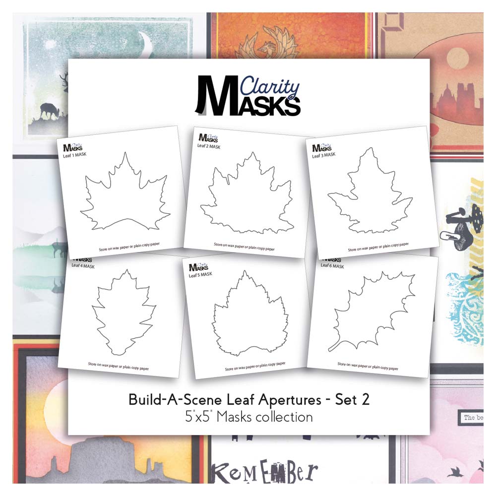Build-a-Scene Set of 6 5" x 5" Leaf Aperture Masks - Set 2