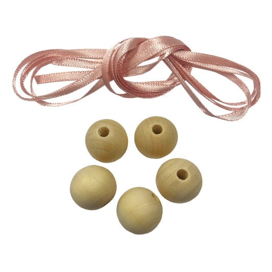 Wooden Heads & Pink Ribbon - Love