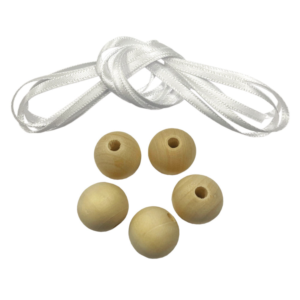 Wooden Heads & White Ribbon - Peace