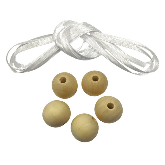 Wooden Heads & White Ribbon - Peace