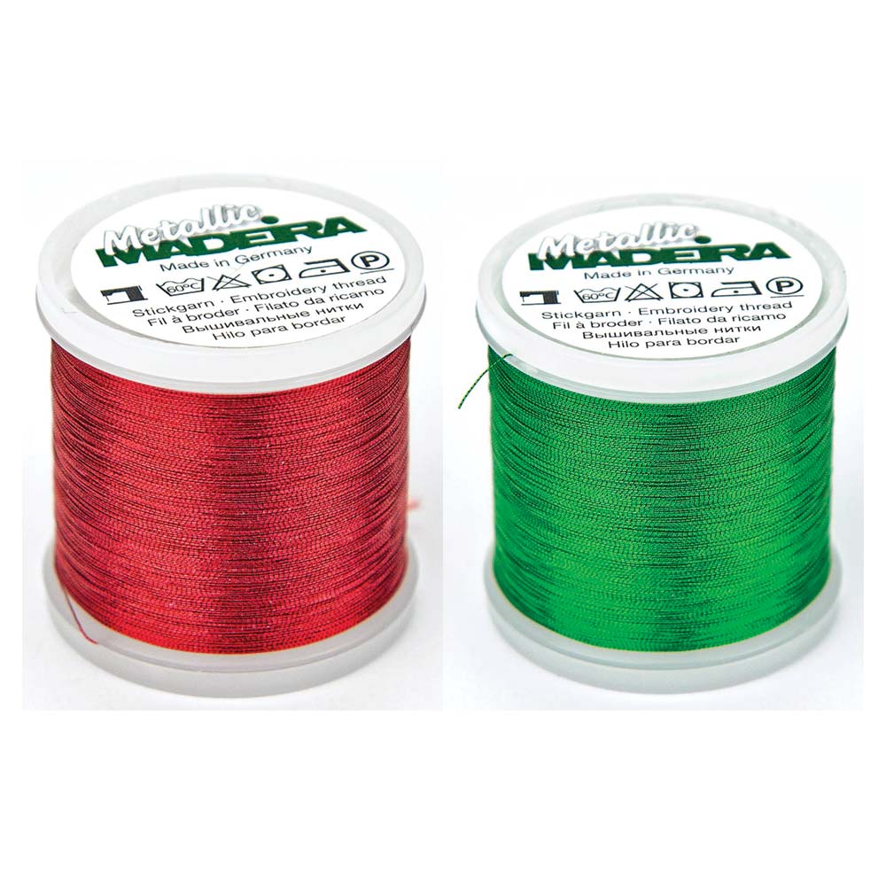 Red & Green Embroidery Thread