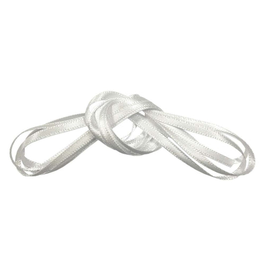 White 3mm Double Sided Satin Ribbon - 3 Metres