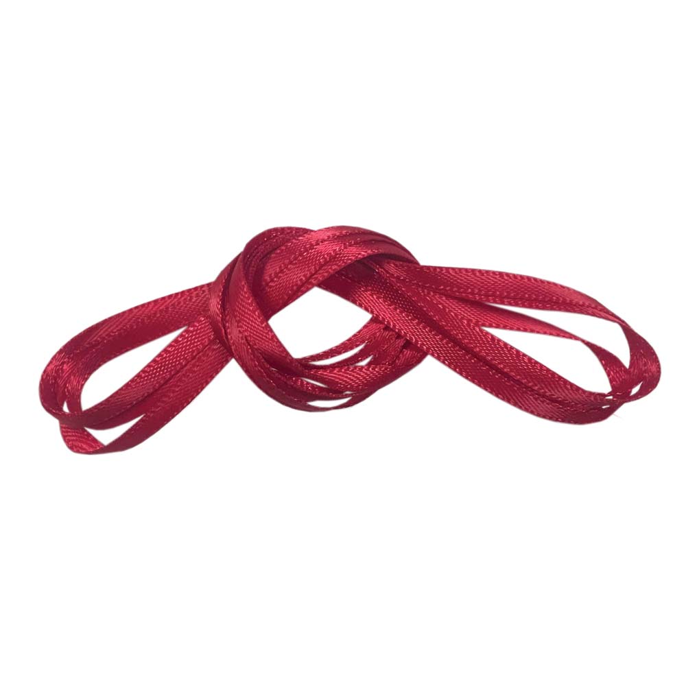 Red 3mm Double Sided Satin Ribbon - 3 Metres