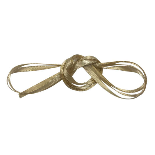 Gold 3mm Double Sided Satin Ribbon - 3 Metres
