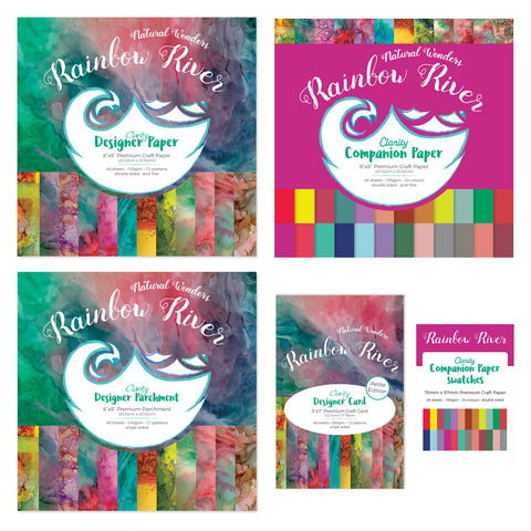 Rainbow River Designer Paper, Parchment & Card Collection
