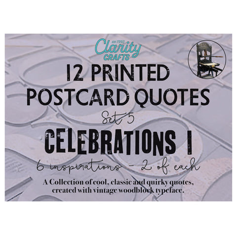Celebrations 1 - Slow Down with Clarity Quotes Postcards Set 5