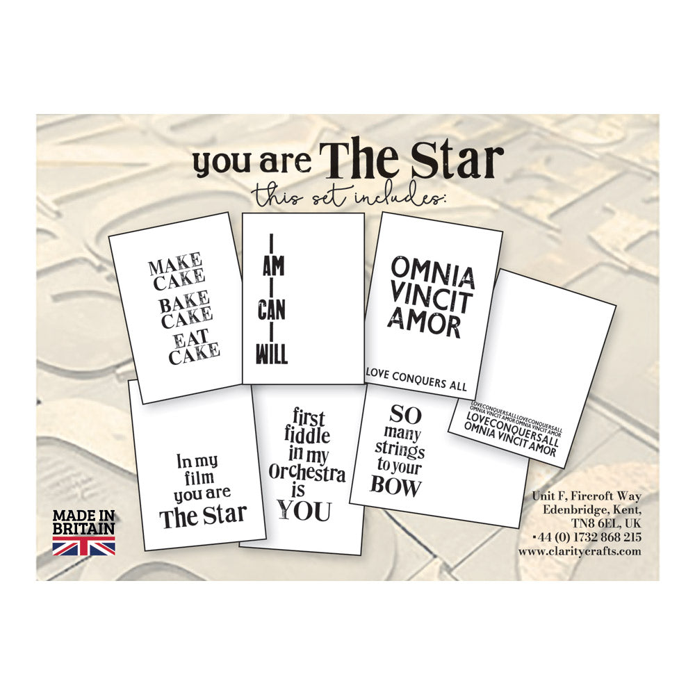 Set 7 - Quotes - You Are the Star - Printed Postcards