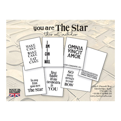 Set 7 - Quotes - You Are the Star - Printed Postcards