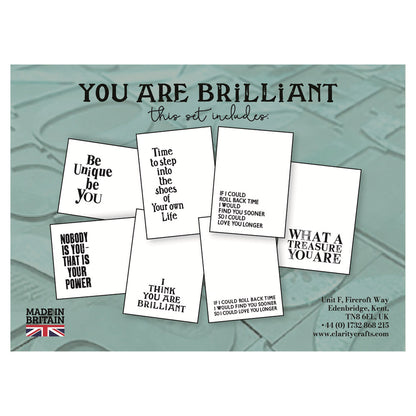 Set 8 - Quotes - You Are Brilliant - Printed Postcards