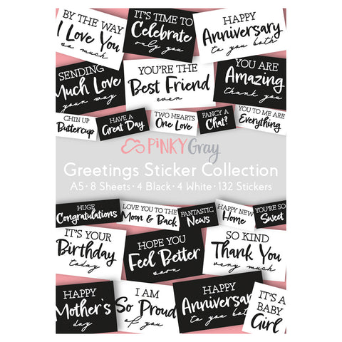 Pinky Gray - Greetings Sticker Collection