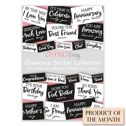 Pinky Gray - Greetings Sticker Collection