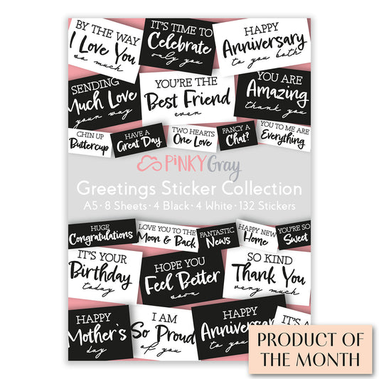 Pinky Gray - Greetings Sticker Collection