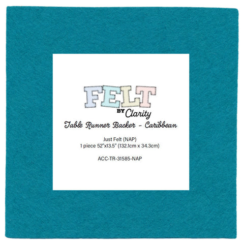 Felt by Clarity - Table Runner Backer - Caribbean 52" x 13.5" Non-Adhesive Backed Felt x1