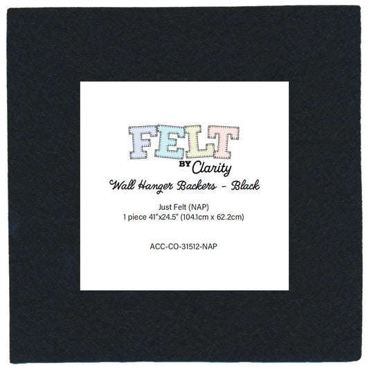 Felt by Clarity - Wall Hanger Backer - Black 41" x 24.5" Non-Adhesive Backed Felt x1