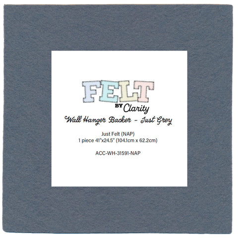 Felt by Clarity - Wall Hanger Backer - Just Grey 41" x 24.5" Non-Adhesive Backed Felt x1