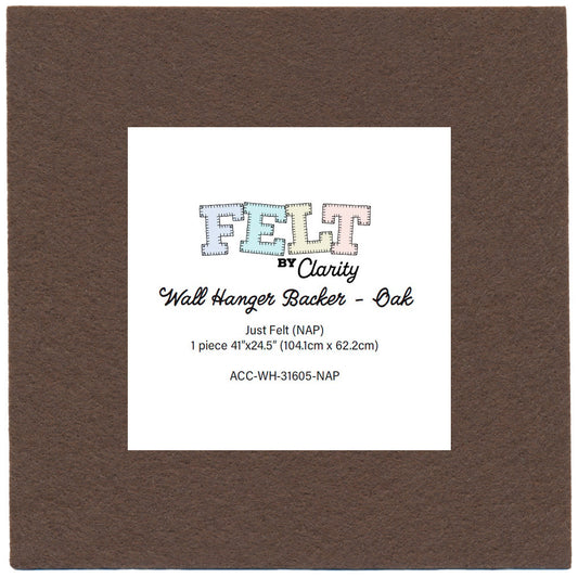 Felt by Clarity - Wall Hanger Backer - Oak 41" x 24.5" Non-Adhesive Backed Felt x1