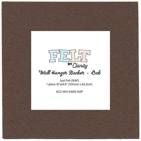 Felt by Clarity - Wall Hanger Backer - Oak 41" x 24.5" Non-Adhesive Backed Felt x1