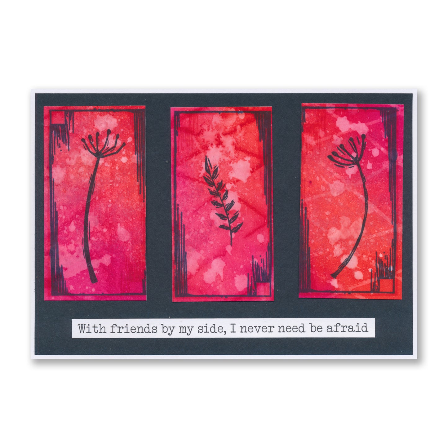 Linocut Floral - Allium A5 Stamp Set