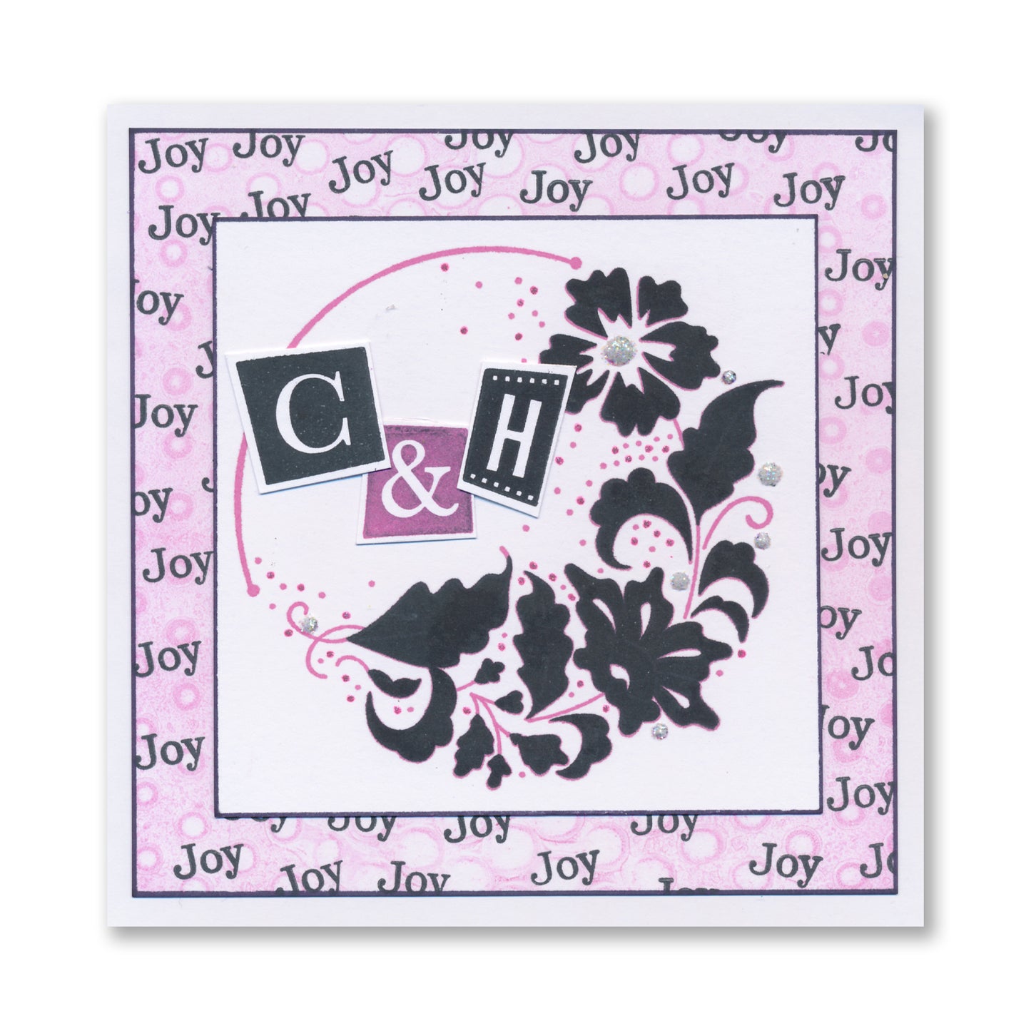 Barbara's Joy - Floral Crescent - Two Way Overlay A6 Stamp Set