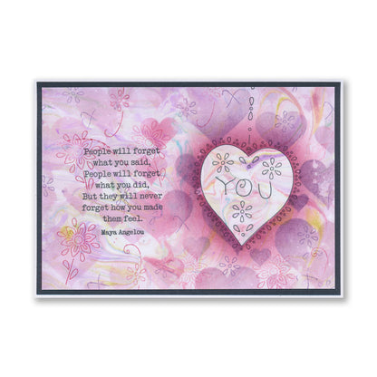 Barbara's Loving Heart A5 Stamp & Mask Set