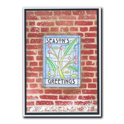 Art Nouveau Christmas Stars & Holly A5 Stamp Set