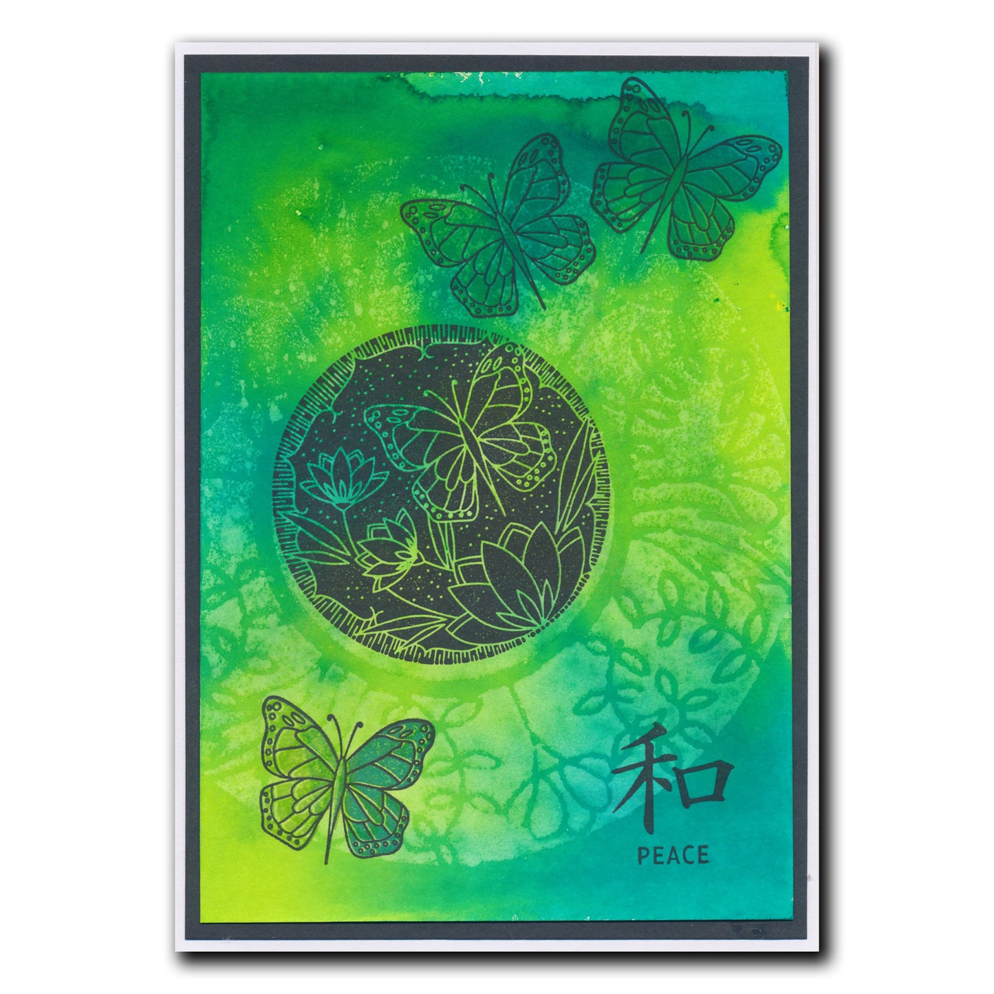 Barbara's SHAC Love Circular Decorative Frame 7" x 7" Stencil