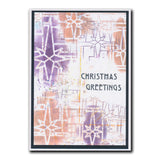 Art Nouveau Christmas Holly & Christmas Stars A5 Stencil Duo