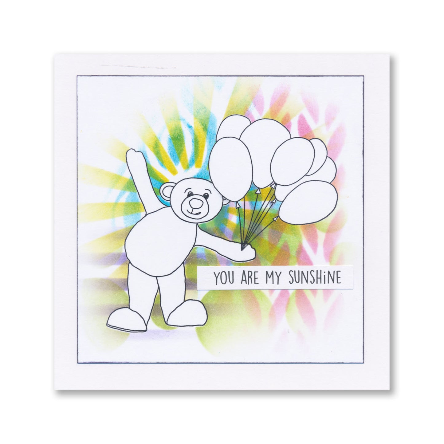 BIP the Bear Can Balance A5 Square Stamp & Mask Set