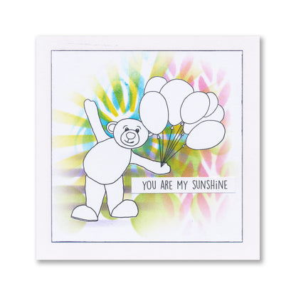 BIP the Bear Can Balance A5 Square Stamp & Mask Set