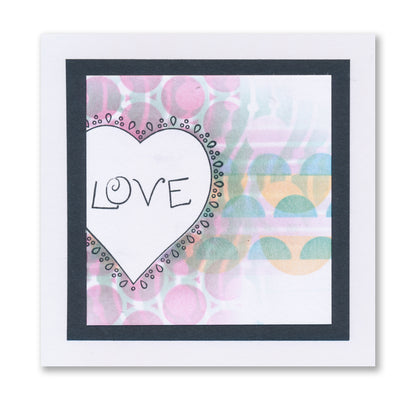 Barbara's Loving Heart A5 Stamp & Mask Set