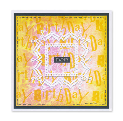 Mini Mandala Squares Set 2 Clarity Fresh Cut Die