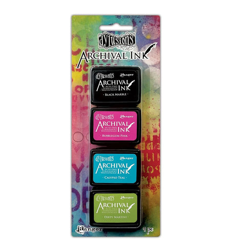 Dylusions Mini Archival Ink Pads Kit 1 - Black Marble (PRE ORDER)