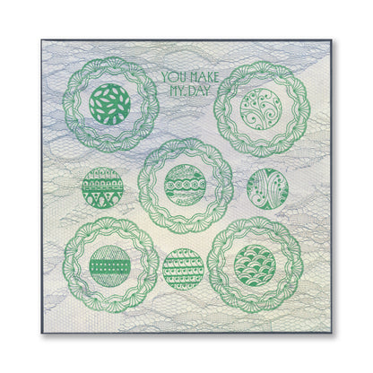 Art Deco Round Frames & Large Framework Circles Stamp & Stencil Duo