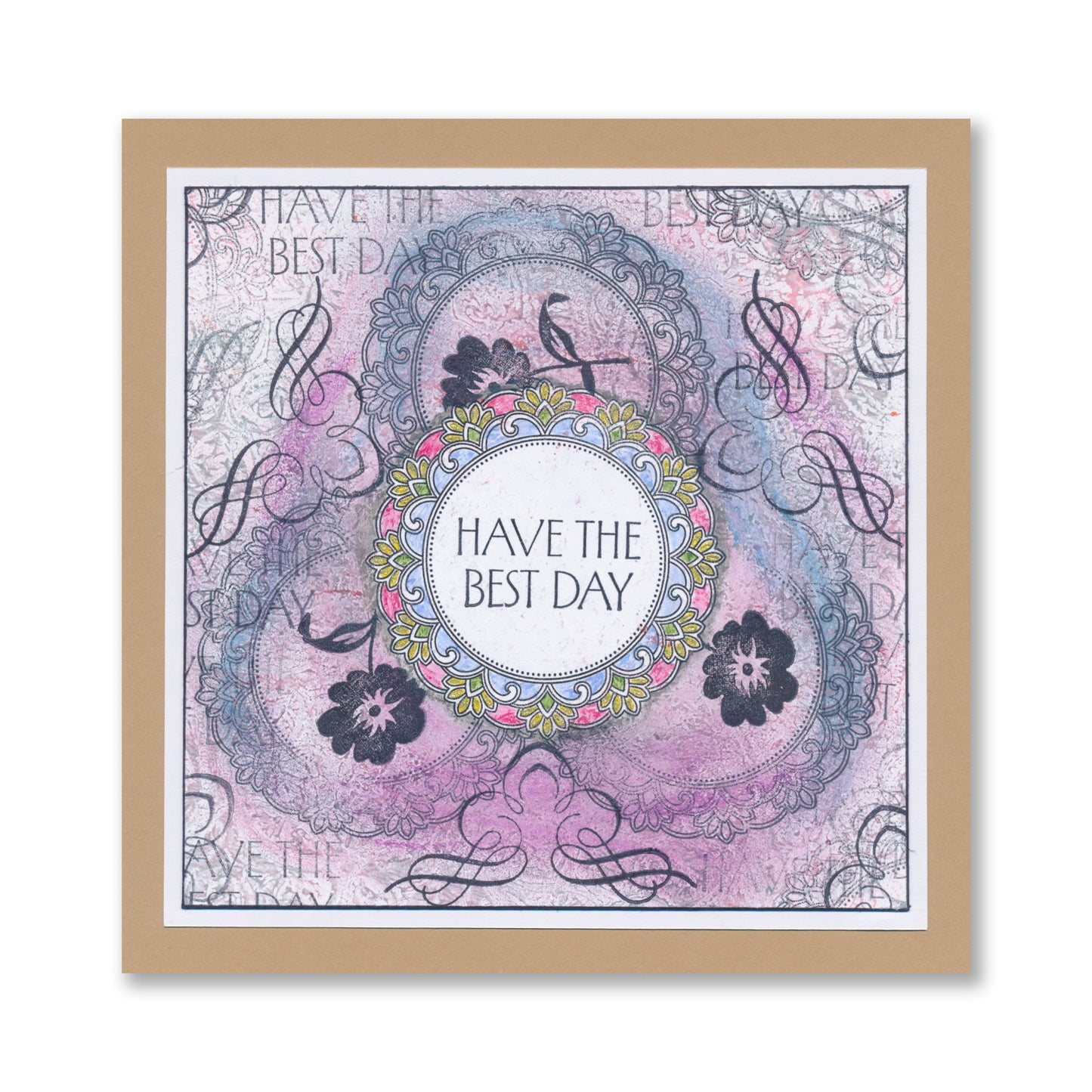 Art Deco Round Frames A5 Square Stamp Set