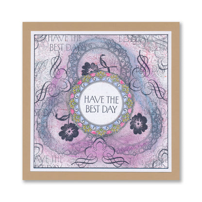 Art Deco Round Frames A5 Square Stamp Set