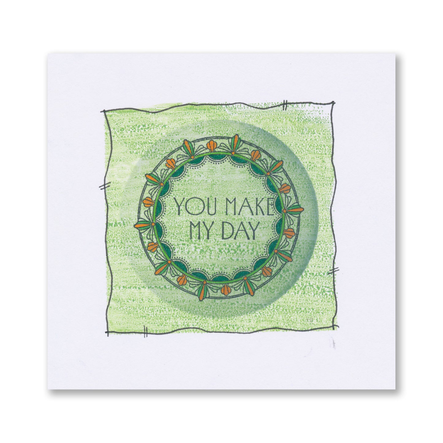 Art Deco Round Frames A5 Square Stamp Set