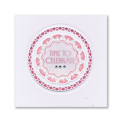 Art Deco Round Frames A5 Square Stamp Set