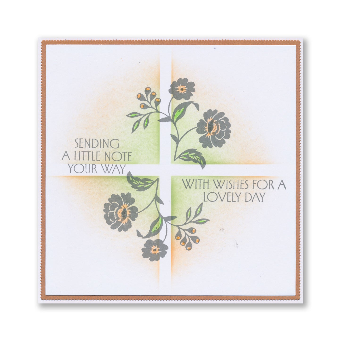 Art Deco Special Day Sentiments A5 Square Stamp Set