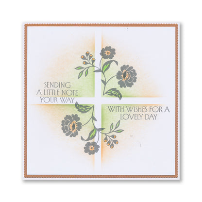 Art Deco Special Day Sentiments A5 Square Stamp Set